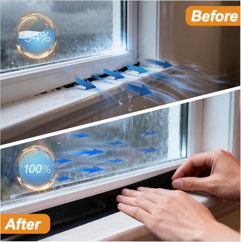 JKLESA شريط لاصق للنوافذ والأبواب، 3.75 بوصة × 30 قدم، لفة، لاصق أكريليكي، شريط لاصق ذاتي، مقاوم للماء، مقاوم للأشعة فوق البنفسجية، رائع لختم الأبواب والنوافذ وأعمال البناء والإصلاحات (6 عبوات) - Image 3